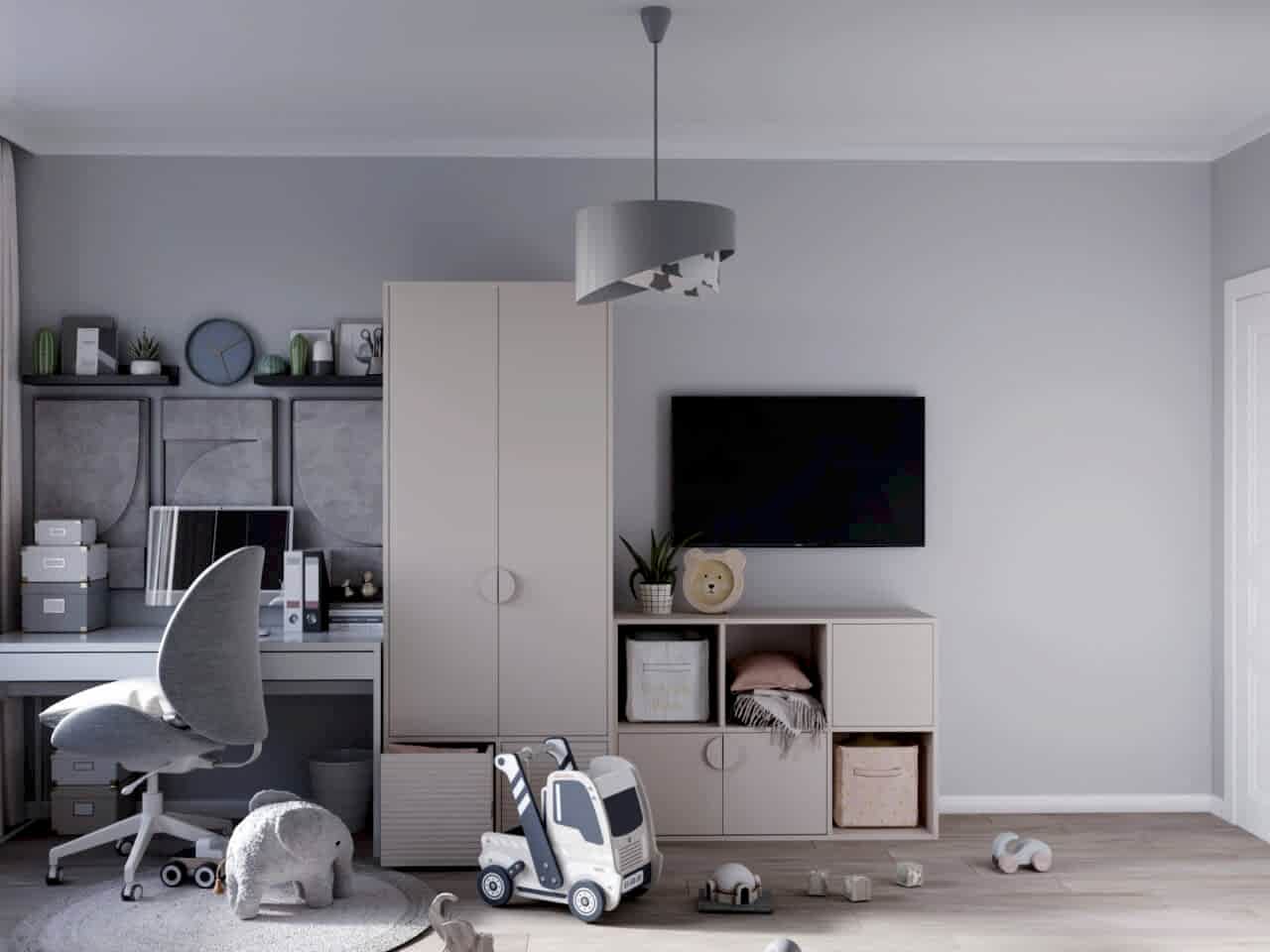 детская комната в интерьере минимализма