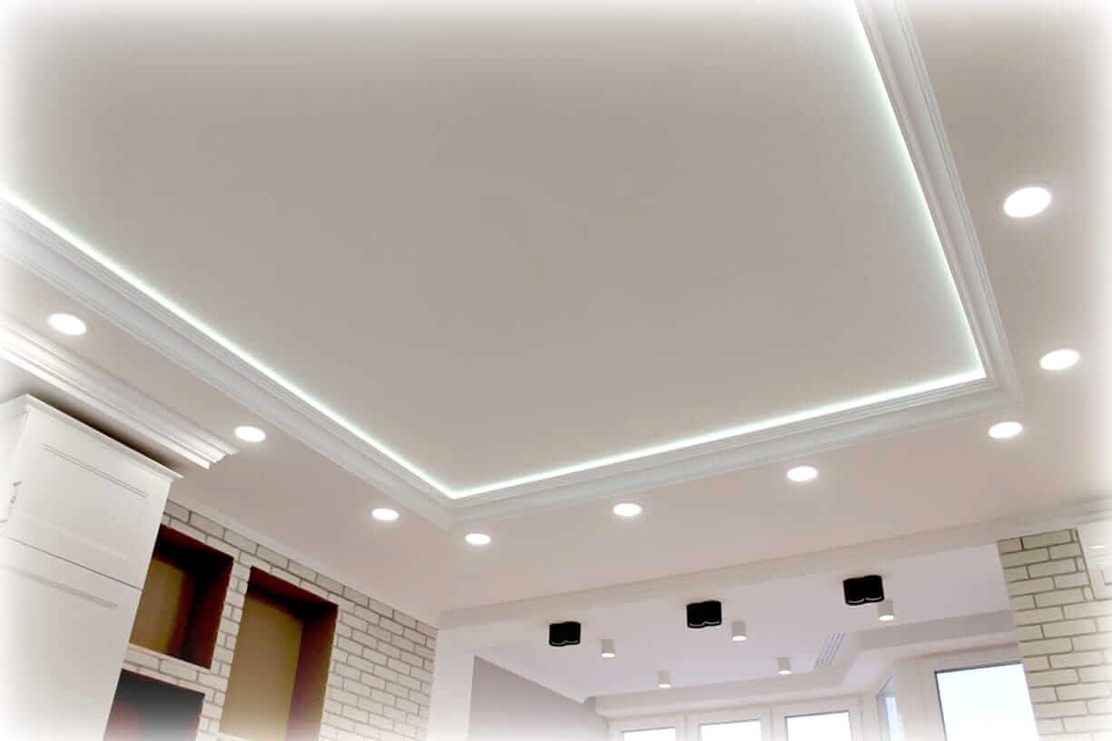ремонт потолков из гкл двухуровневые