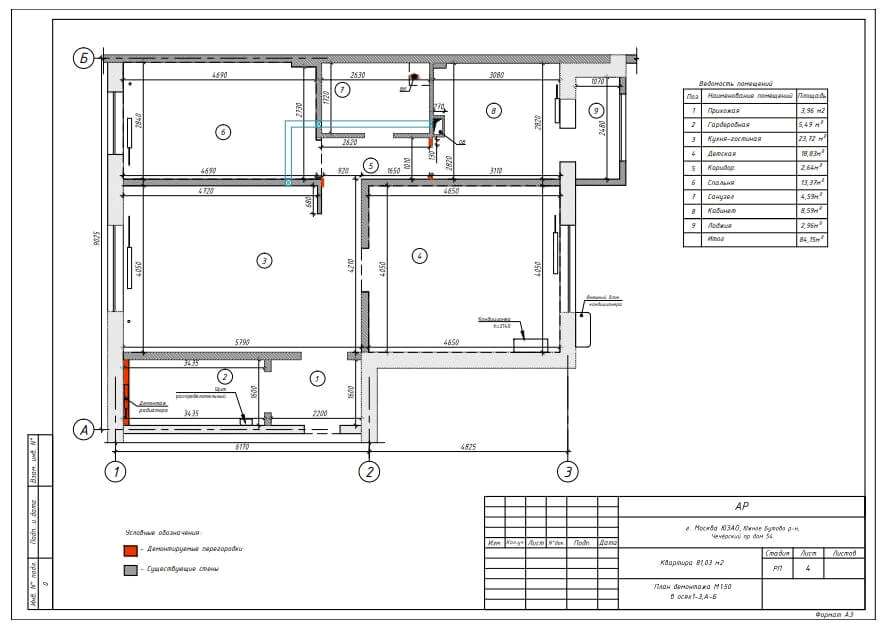 план демонтажа