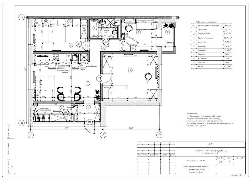 план расстановки мебели