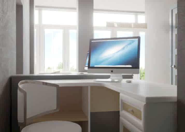 рабочее место в офисе опенспейс