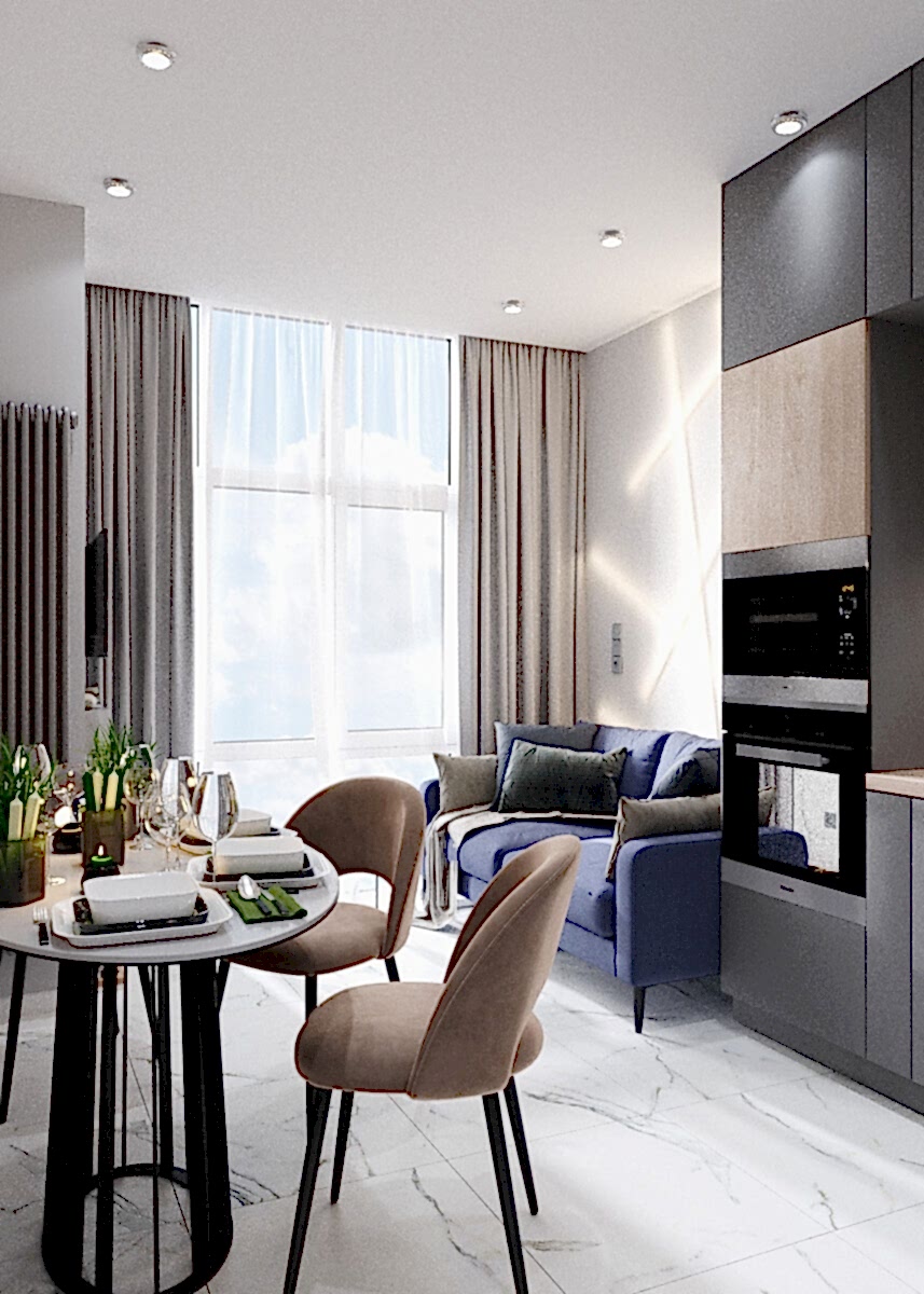 дизайн проект двухкомнатной квартиры бакеево