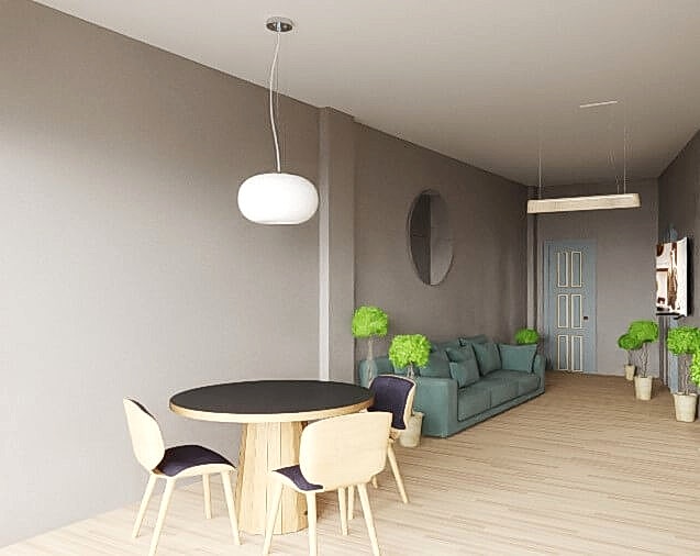 входная группа в офисе и зона ресепшн