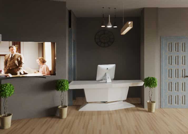 дизайн зоны ресепшн в офисе